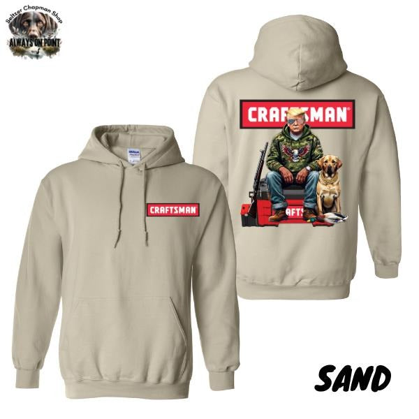 Craftsman Hunting Hoodie - Rugged Outdoorsman 2-Sided Design - Unisex Pullover for Tool and Nature Enthusiasts - Unisex For Men and Women - Team BDK
