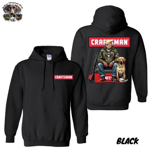 Craftsman Hunting Hoodie - Rugged Outdoorsman 2-Sided Design - Unisex Pullover for Tool and Nature Enthusiasts - Unisex For Men and Women - Team BDK