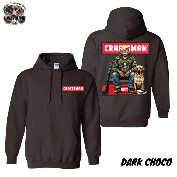 Craftsman Hunting Hoodie - Rugged Outdoorsman 2-Sided Design - Unisex Pullover for Tool and Nature Enthusiasts - Unisex For Men and Women - Team BDK