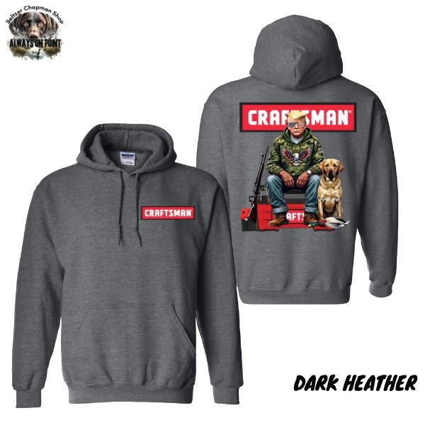 Craftsman Hunting Hoodie - Rugged Outdoorsman 2-Sided Design - Unisex Pullover for Tool and Nature Enthusiasts - Unisex For Men and Women - Team BDK