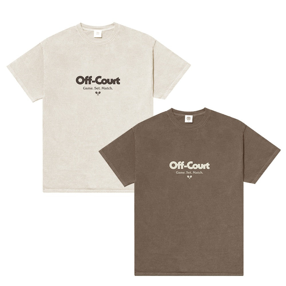 Vice 84 'Off-Court GSM' Vintage Washed Tee Twinpack - Brown/Cream
