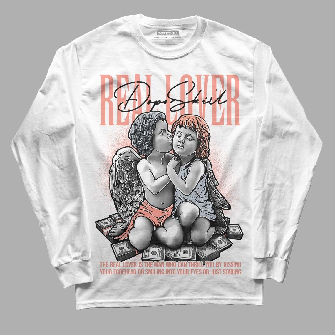 Crimson Bliss 5s DopeSkill Long Sleeve T-Shirt Real Lover Graphic