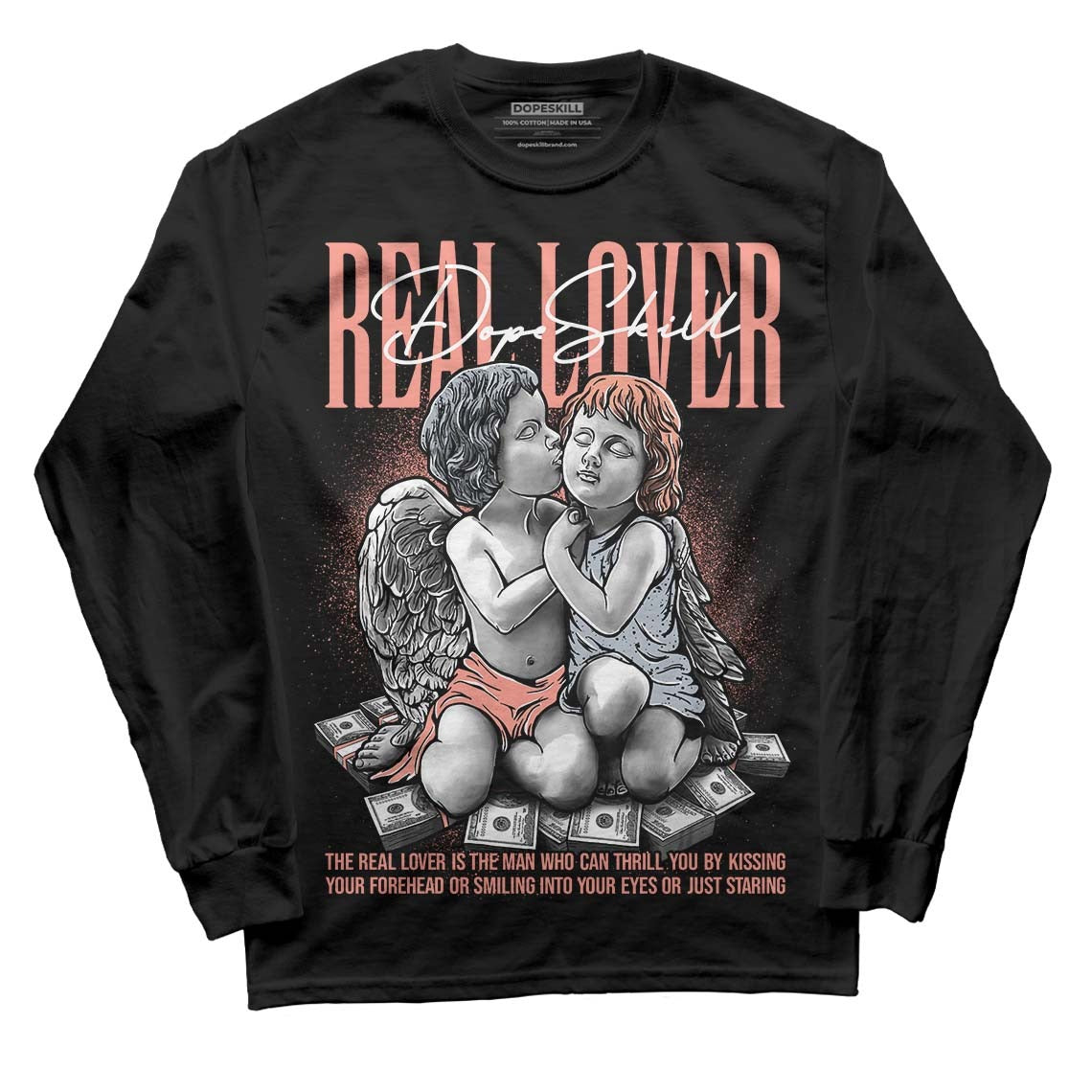 Crimson Bliss 5s DopeSkill Long Sleeve T-Shirt Real Lover Graphic