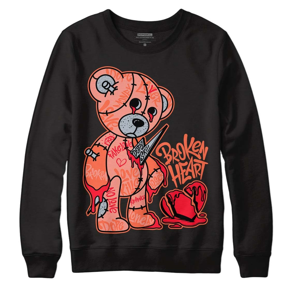 Crimson Bliss 5s DopeSkill Sweatshirt Broken Heart Graphic