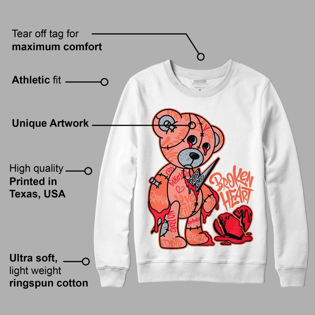 Crimson Bliss 5s DopeSkill Sweatshirt Broken Heart Graphic