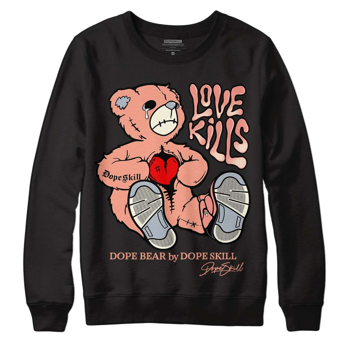 Crimson Bliss 5s DopeSkill Sweatshirt Love Kills Graphic