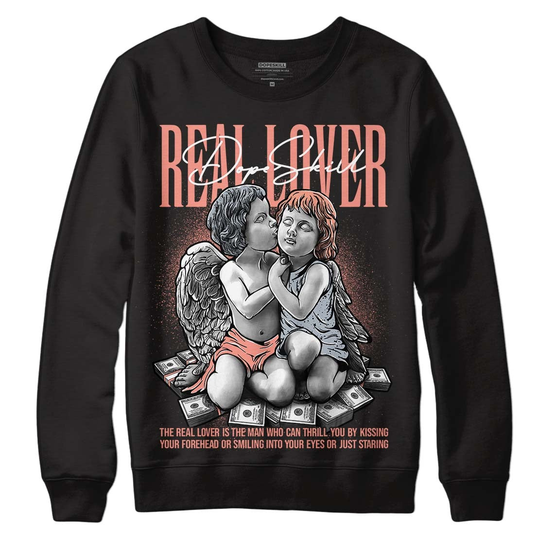 Crimson Bliss 5s DopeSkill Sweatshirt Real Lover Graphic
