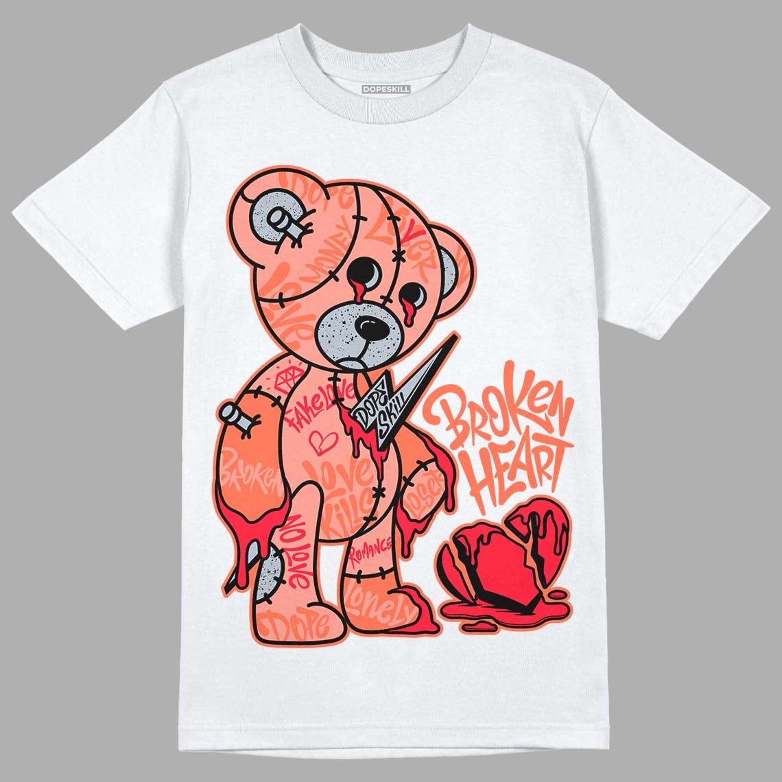 Crimson Bliss 5s DopeSkill T-Shirt Broken Heart Graphic