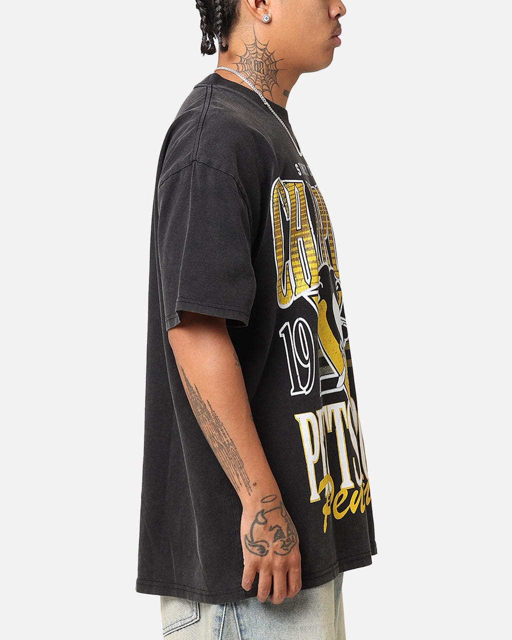Culture Kings Pittsburgh Penguins 1991 Champ Heavy T-Shirt Vintage Black
