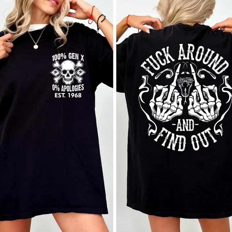 Custom Gen X FAFO New Version Shirt, Gen X Raised On Hose Water And Neglect T-Shirt, Vintage Inspired Shirt Casual Menswear Casual Menswear