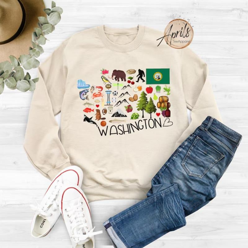 Custom State Sweatshirt, Vintage Unisex Sweatshirt Menswear Hoodie Menswear Hoodie