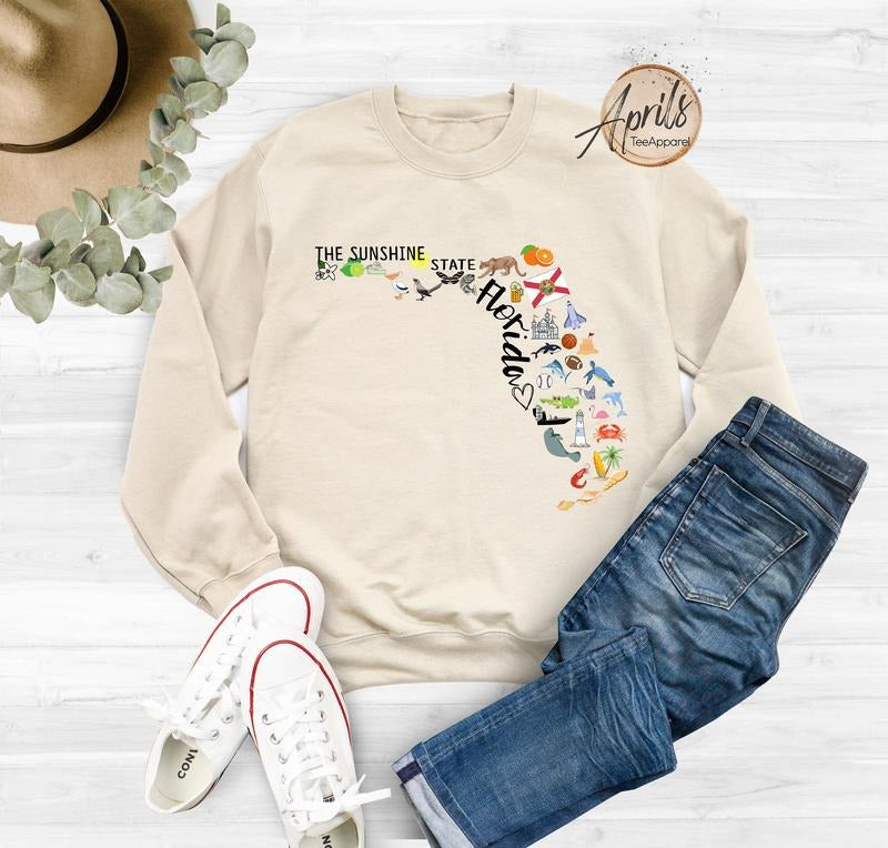 Custom State Sweatshirt, Vintage Unisex Sweatshirt Menswear Hoodie Menswear Hoodie