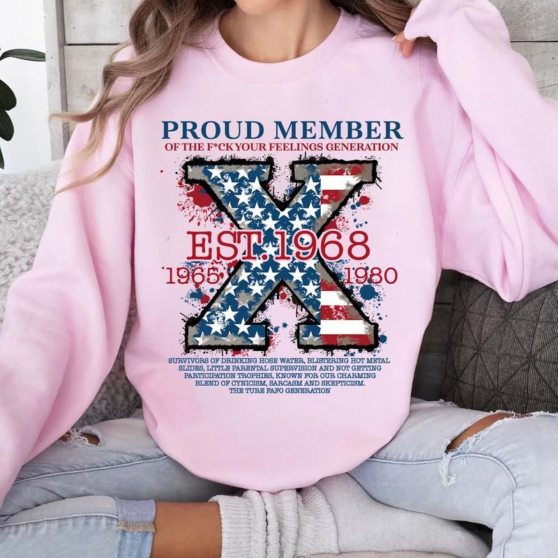 Custom Year Proud Member The True FAFO Gen X T-shirt, Vintage Flag FAFO Gen X 1965-1980 Shirt style 001