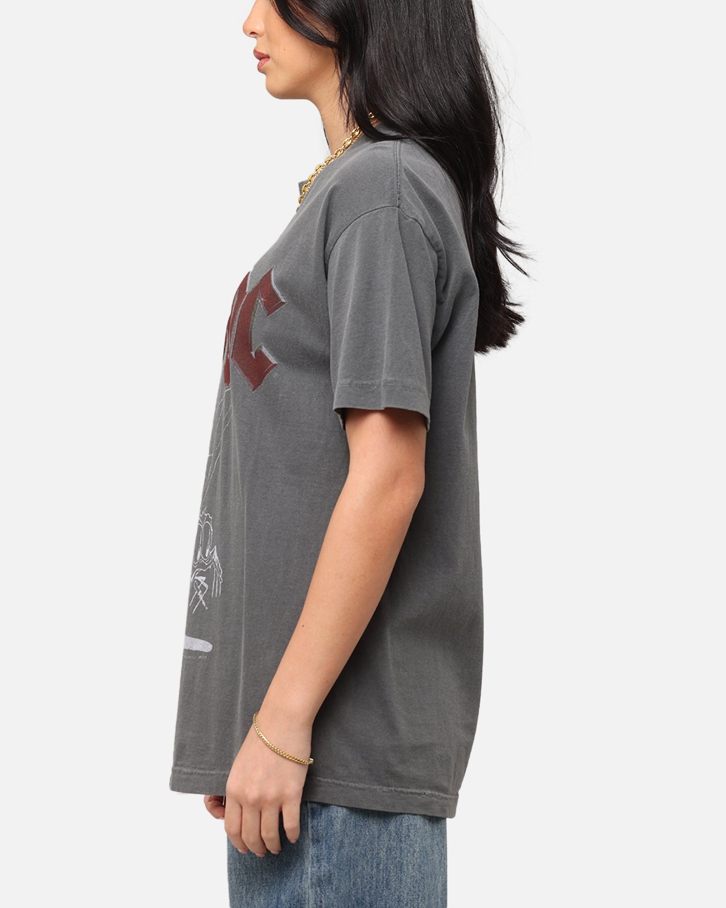 AC/DC Fly On The Wall Tour T-Shirt Faded Black Style001