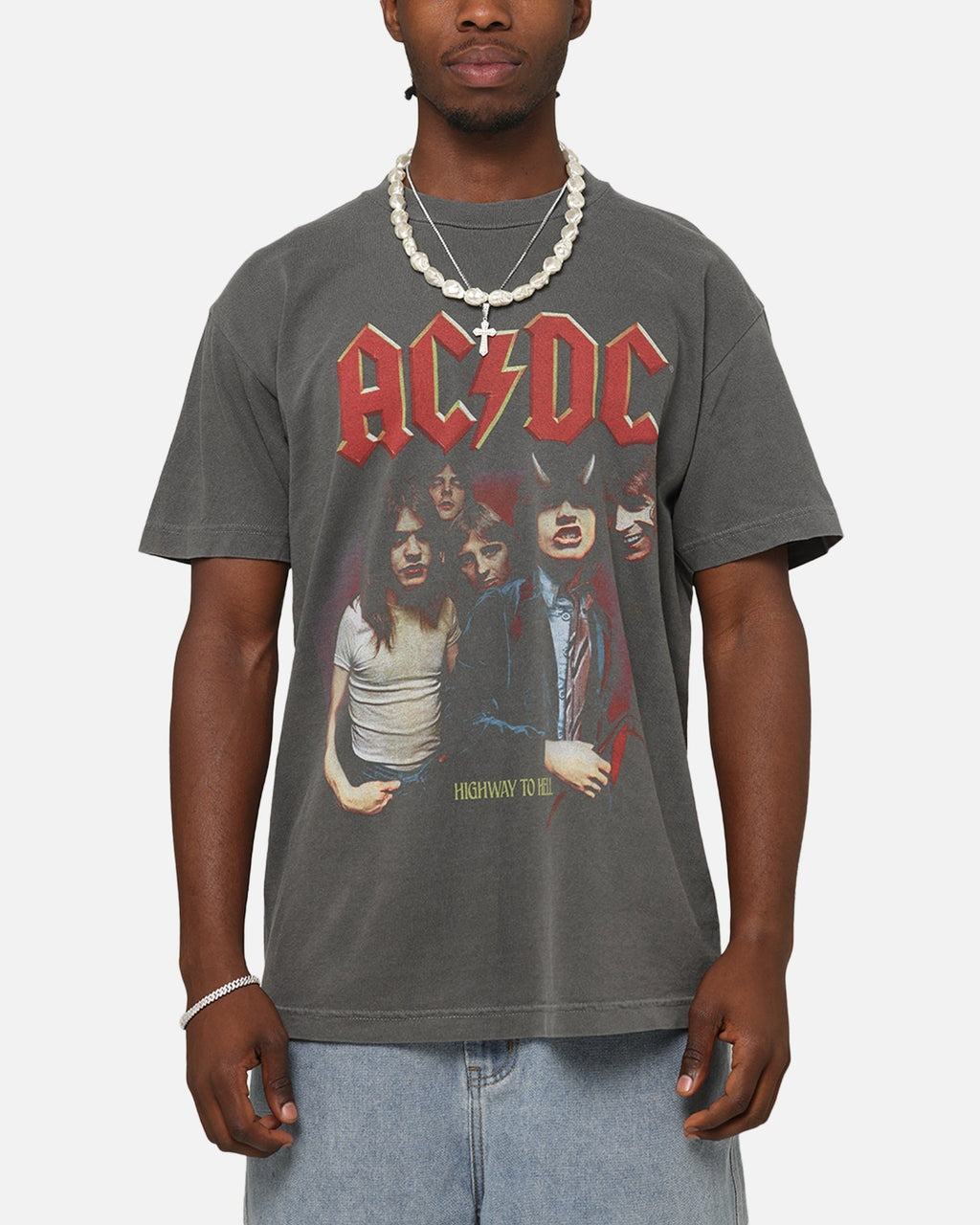 AC/DC Highway To Hell T-Shirt Faded Black