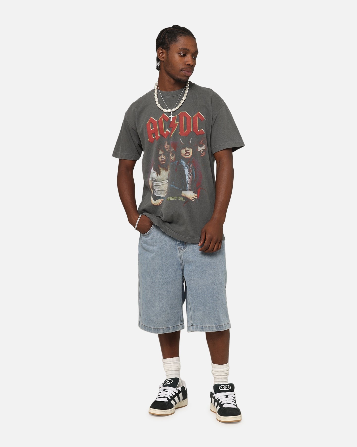 AC/DC Highway To Hell T-Shirt Faded Black