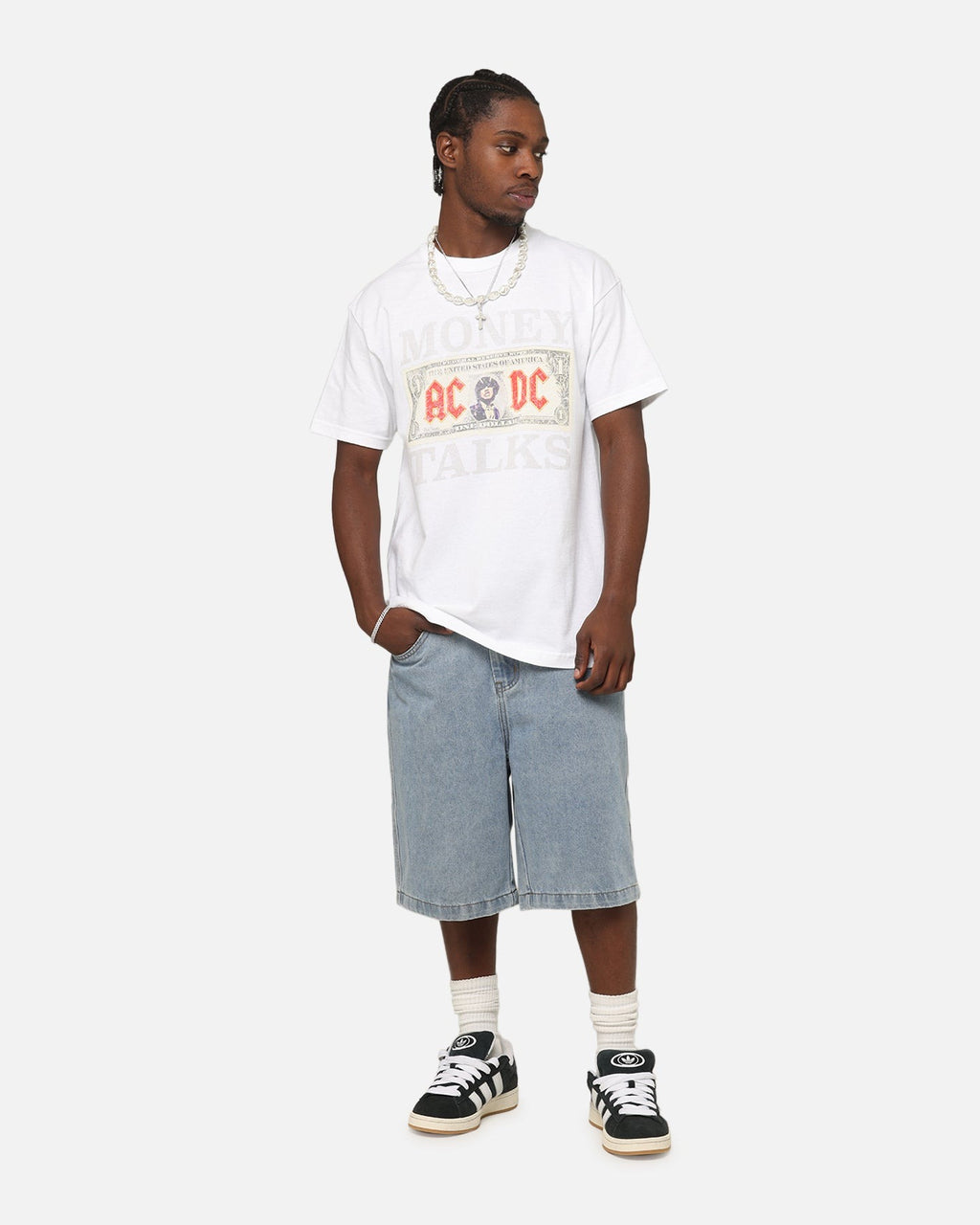 AC/DC Money Talks T-Shirt Vintage White
