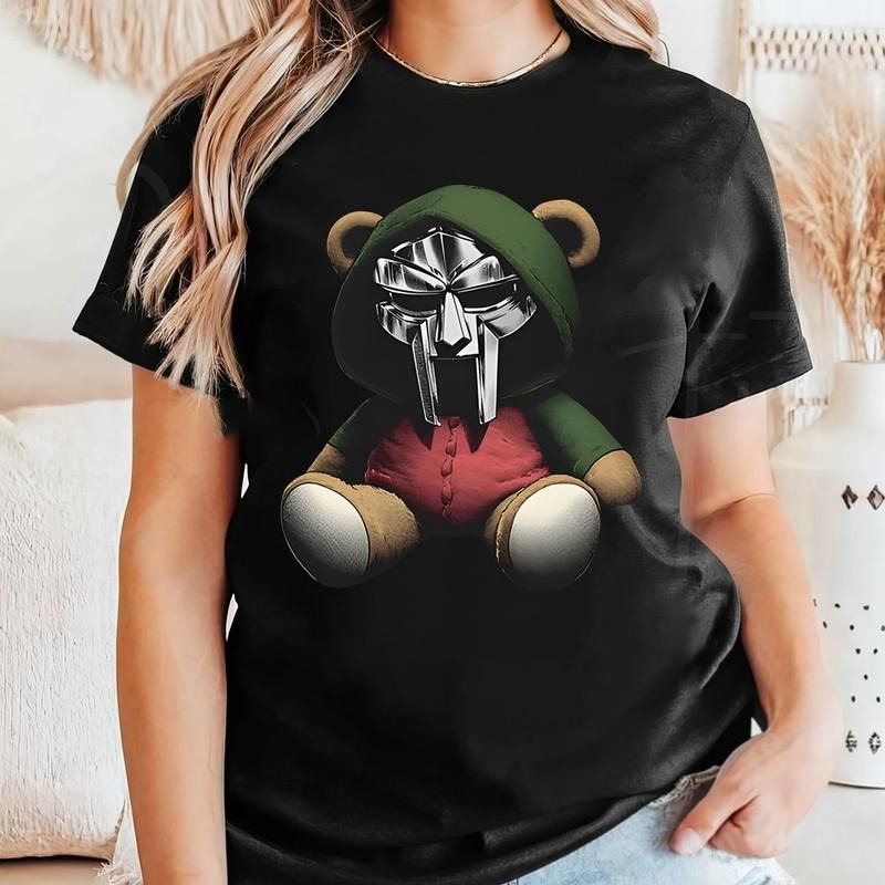DOOM Mask Teddy Bear T-shirt, MF Cool Streetwear Sweatshirt, Unisex Hip Hop Shirt, Teddy Art Print Tee, Hoodie For Rapper Lovers