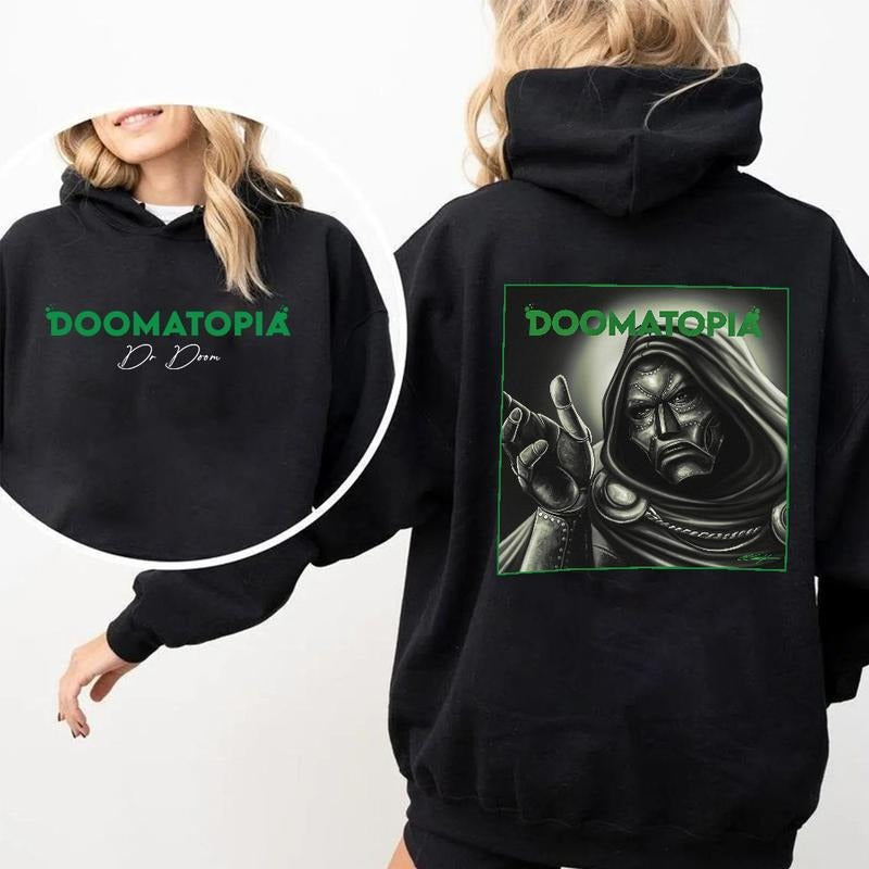 DOOMATOPIA Sweatshirt, Dr Doommm Graphic Hoodie, Winter Sweatshirt for Chomakopia Fans, Street Style Rap Tee for Fans Comic Lovers