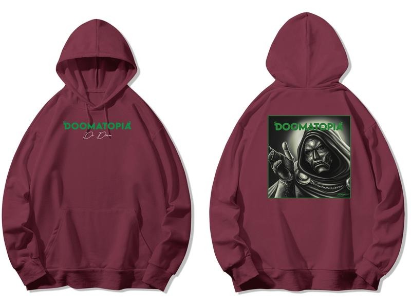 DOOMATOPIA Sweatshirt, Dr Doommm Graphic Hoodie, Winter Sweatshirt for Chomakopia Fans, Street Style Rap Tee for Fans Comic Lovers
