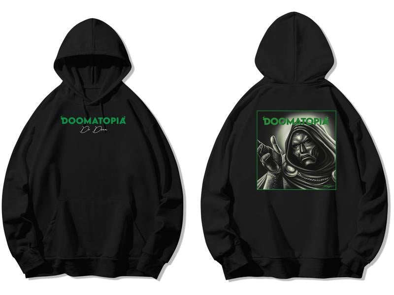 DOOMATOPIA Sweatshirt, Dr Doommm Graphic Hoodie, Winter Sweatshirt for Chomakopia Fans, Street Style Rap Tee for Fans Comic Lovers