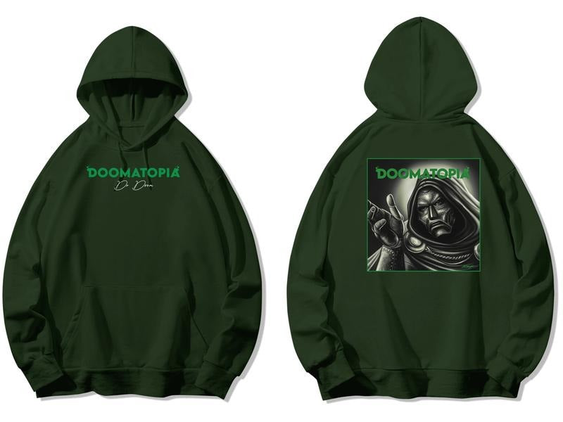 DOOMATOPIA Sweatshirt, Dr Doommm Graphic Hoodie, Winter Sweatshirt for Chomakopia Fans, Street Style Rap Tee for Fans Comic Lovers