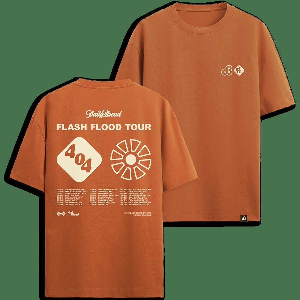 Daily Bread Merch Flash Flood Tour 404 T-Shirt Mother's Day Gifts For Music Fans