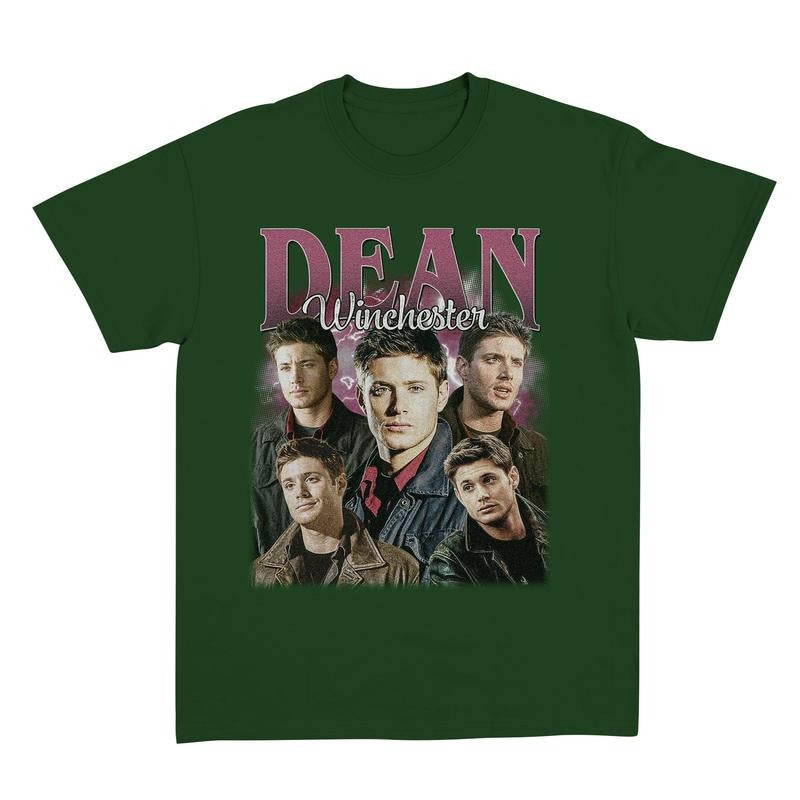 Dean Winchester Shirt , Jensen Ackles Actor Retro Shirt, Vintage Style, Gift For Man For Woman, Full Size Full Color