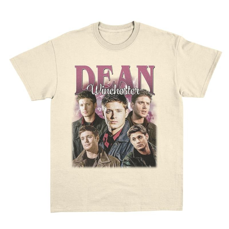 Dean Winchester Shirt , Jensen Ackles Actor Retro Shirt, Vintage Style, Gift For Man For Woman, Full Size Full Color