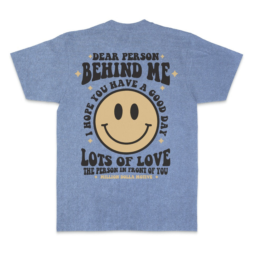Dear Person Behind Me - Navy Vintage Dye T-Shirt