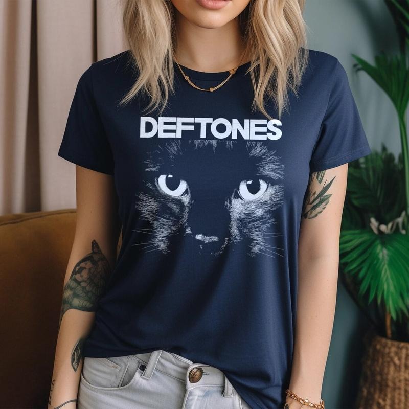 Deftones Cat Hoodie, Alternative Rock, Rock Music Apparel, Iconic Band, Unisex Sweater Pullover Tee