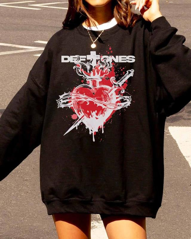 Deftones Heart Sweatshirt-Hoodie-Unisextee style 002