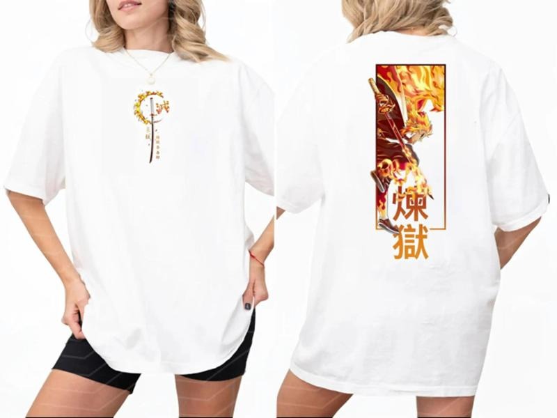 Demon Slayer Kyojuro Rengoku T-Shirt 90s Slayer Style Anime T-shirt Anime Sweatshirt Graphic Anime Tee Anime Lovers Shirt Japanese Anime Tees Special T-shirt Anime Manga Shirt Anime Shirt Hoodie Gift For Fans Gift For Men Gift For Women.