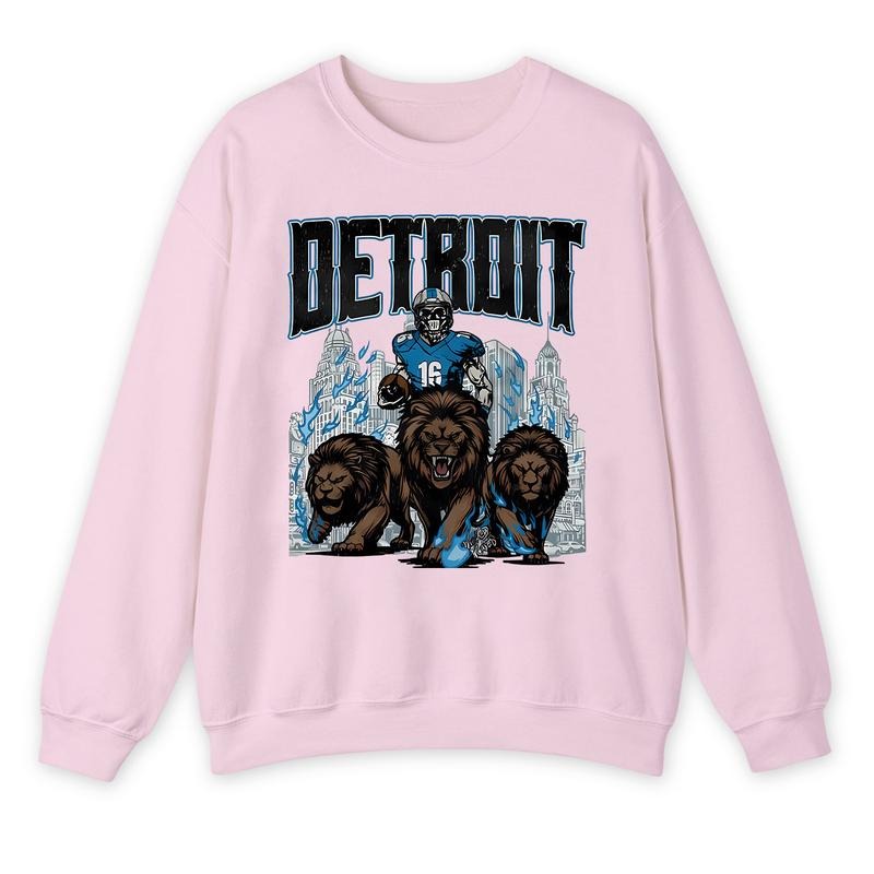 Detroit Football Sweatshirt, Graphic Vintage Skeleton Sweater, Fan Gift Crewneck