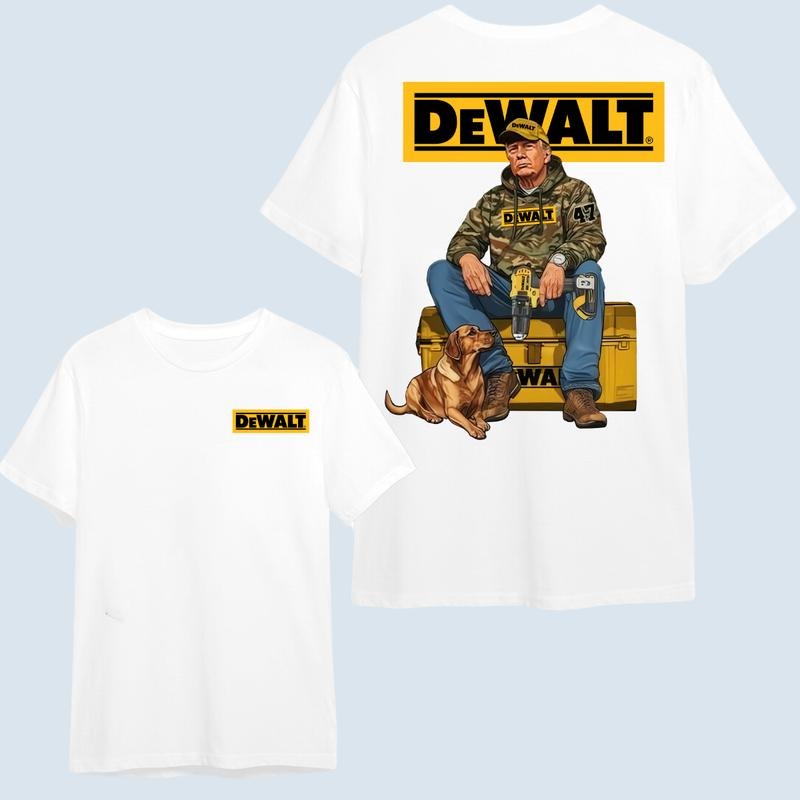 Dewalt Trum T-Shirt Electrician Vintage Sport T-Shirt for Men and Women, Unisex Workwear Tee - Casual, Menswear