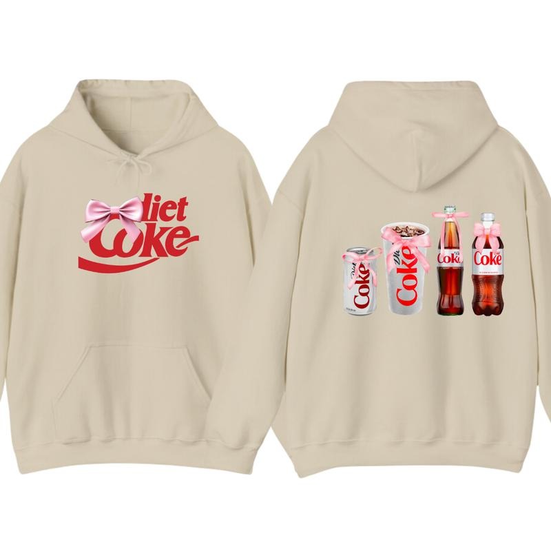 Diet Coke Coquette Hoodie T-shirt - Versatile Unisex  - Styles For Every Occasion - Active Lifestyle Essentials