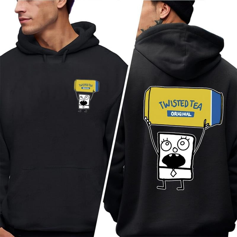 Doodlebob Twisted Tea Essential T-Shirt Sweatshirt Hoodie, 2 Sides Colorful Tee, Drinking Shirt, Unisex T-Shirt, For Men, For Women Classic Cotton
