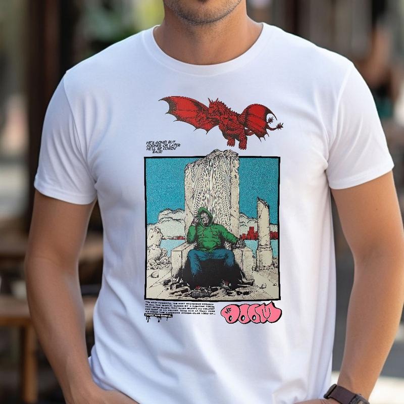Dragon King MF DOOM Mask Graphic T-Shirt, Urban Streetwear with Hip Hop Style Design, Perfect Sweatshirt for DOOM Fans, Hoodies for Movie Fans style 001