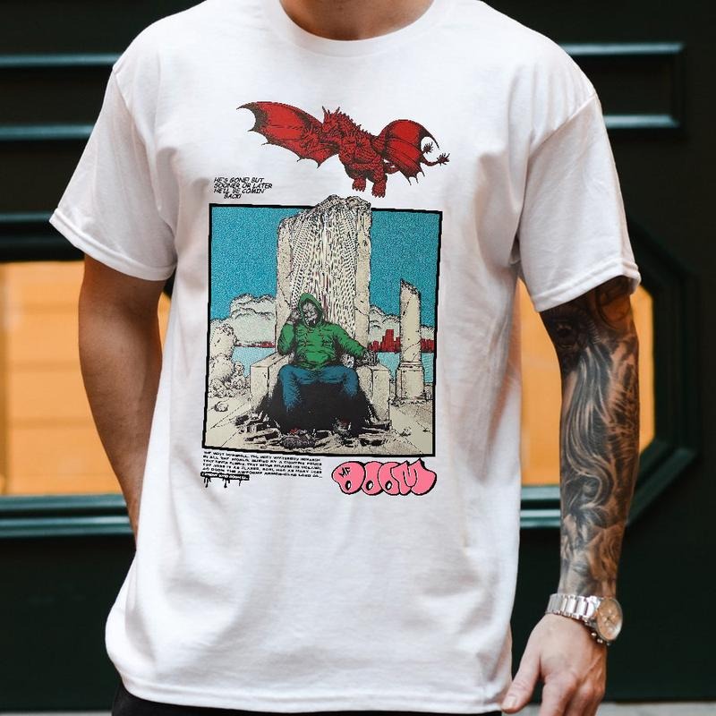 Dragon King MF DOOM Mask Graphic T-Shirt, Urban Streetwear with Hip Hop Style Design, Perfect Sweatshirt for DOOM Fans, Hoodies for Movie Fans style 001