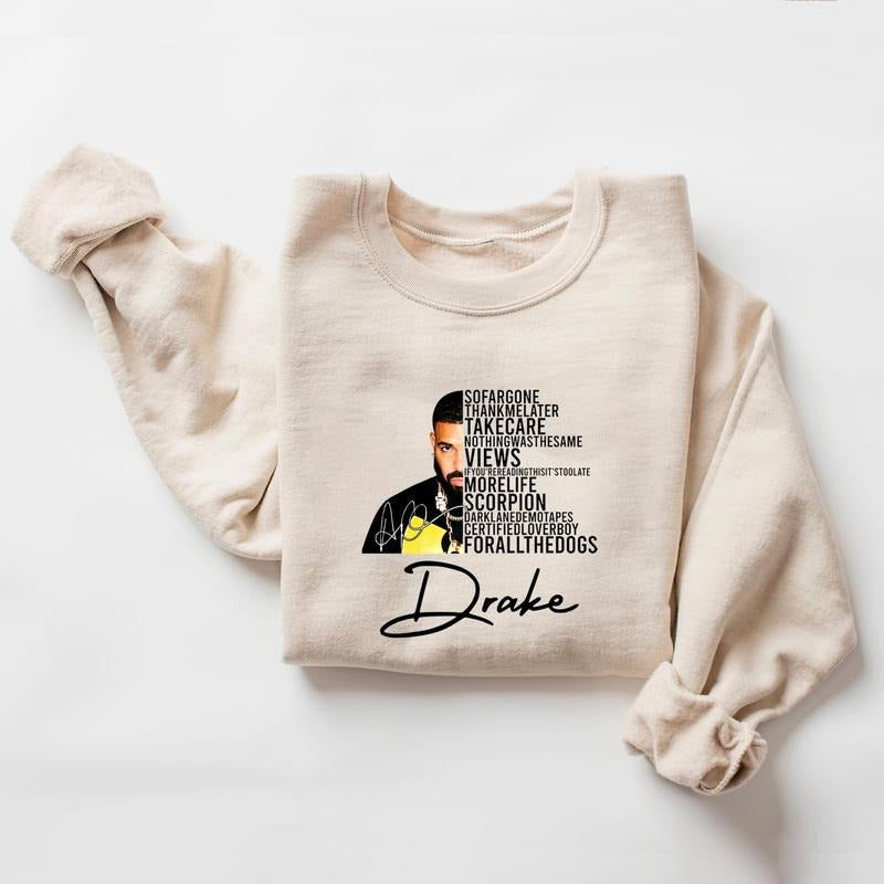 Drake Albums Signature Sweatshirt Hoodie T-shirt, Singer Hoodie Unisex TShirt