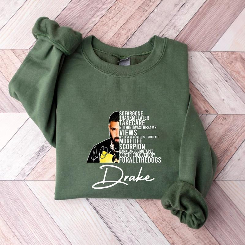 Drake Albums Signature Sweatshirt Hoodie T-shirt, Singer Hoodie Unisex TShirt