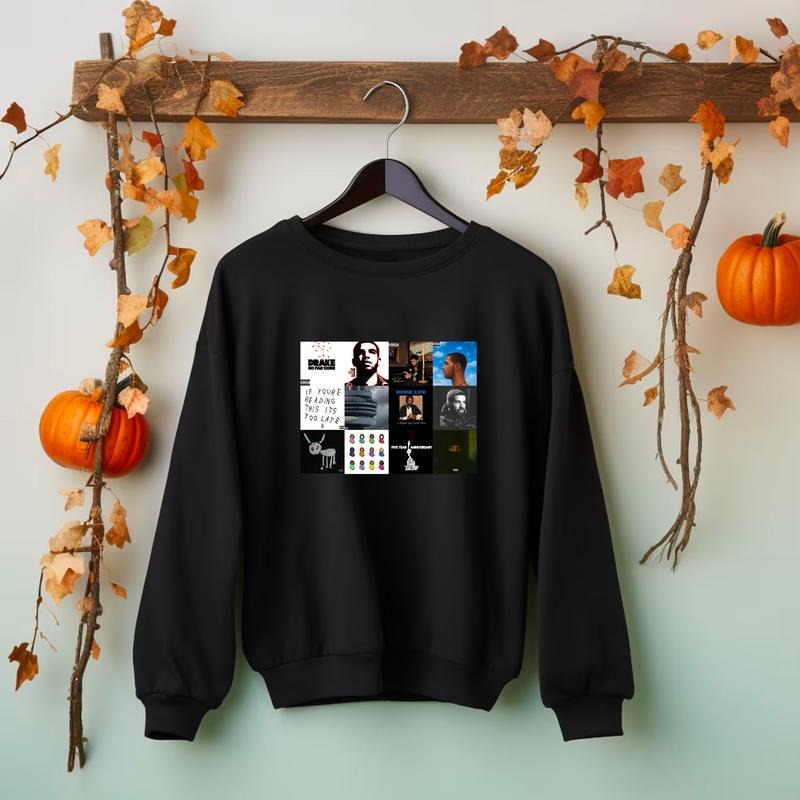 Drake Best 12 Albums Shirt, Rapper Vintage Sweatshirt Hoodie T-shirt