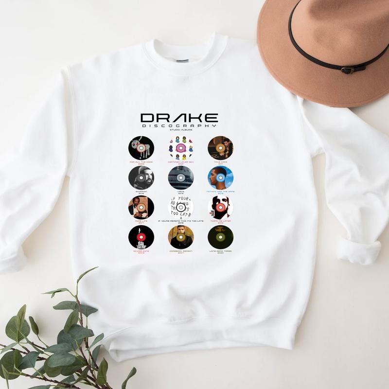 Drake Best Albums Sweatshirt Hoodie T-shirt, Rapper Vintage Sweatshirt Hoodie T-shirt