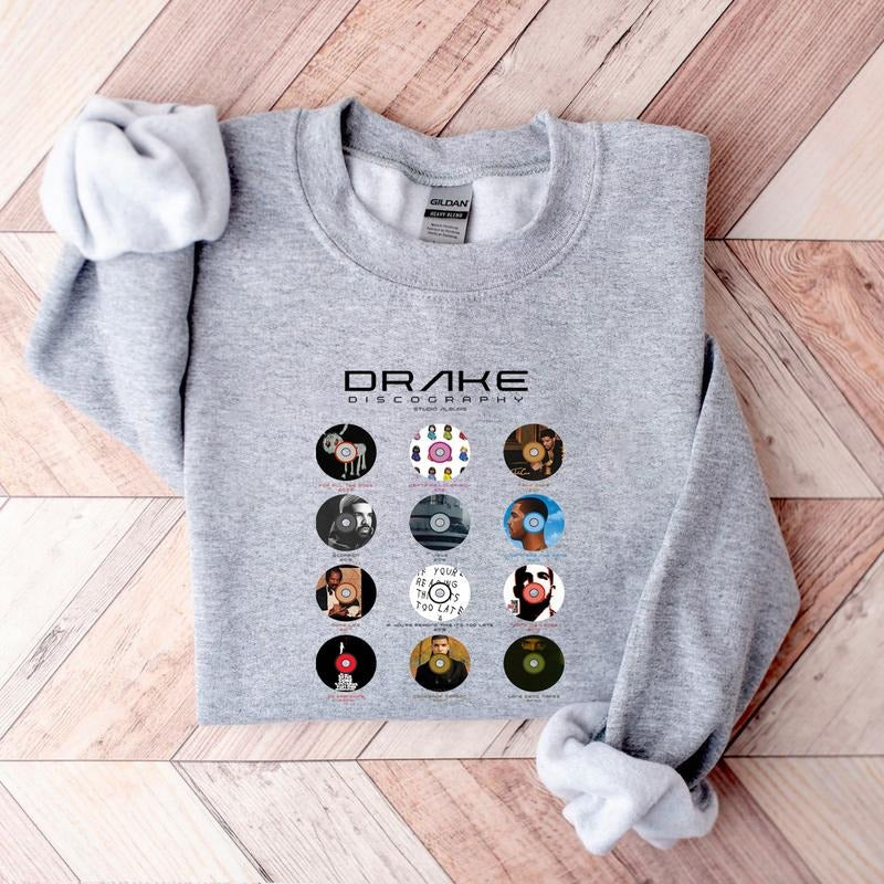 Drake Best Albums Sweatshirt Hoodie T-shirt, Rapper Vintage Sweatshirt Hoodie T-shirt
