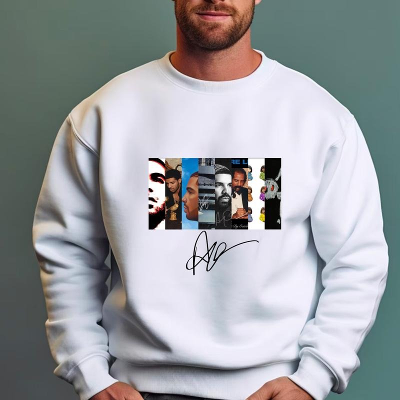 Drake Best Albums With Signature Shirt, Rapper Vintage Sweatshirt Hoodie T-shirt
