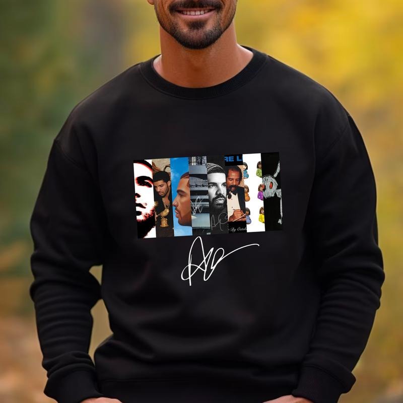 Drake Best Albums With Signature Shirt, Rapper Vintage Sweatshirt Hoodie T-shirt