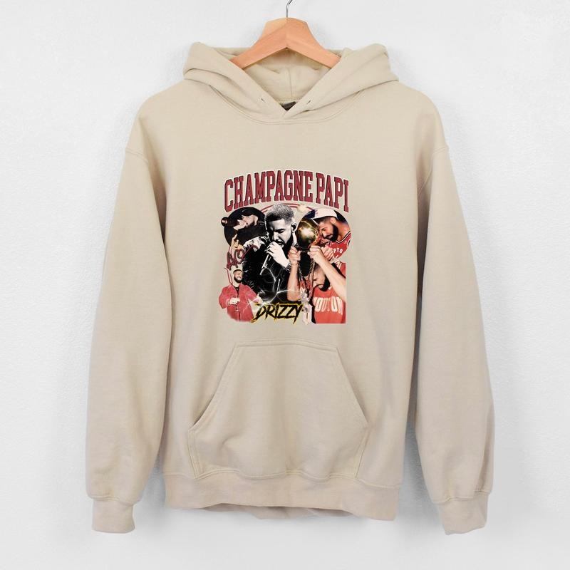 Drake Champagne Papi T-Shirt Sweatshirt Hoodie, Rapper Vintage Sweatshirt Hoodie T-shirt