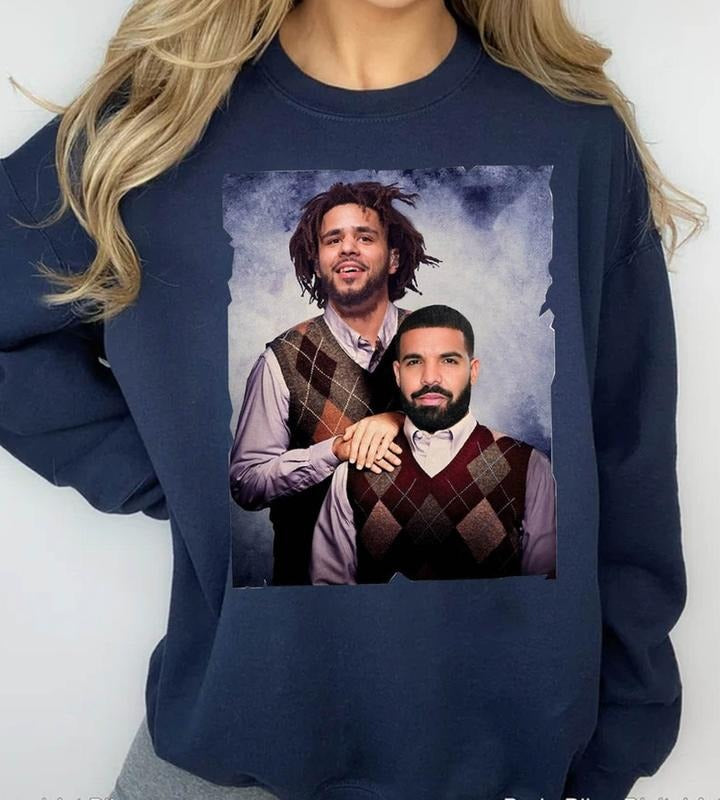 Drake J Cole Shirt,Vintage 90s Shirt,It's All Blur Tour Y2K Shirt,Drake Concert gift fans,hip hop tshirt,Certified Lover Boy Shirt - Unisex T-Shirt, H