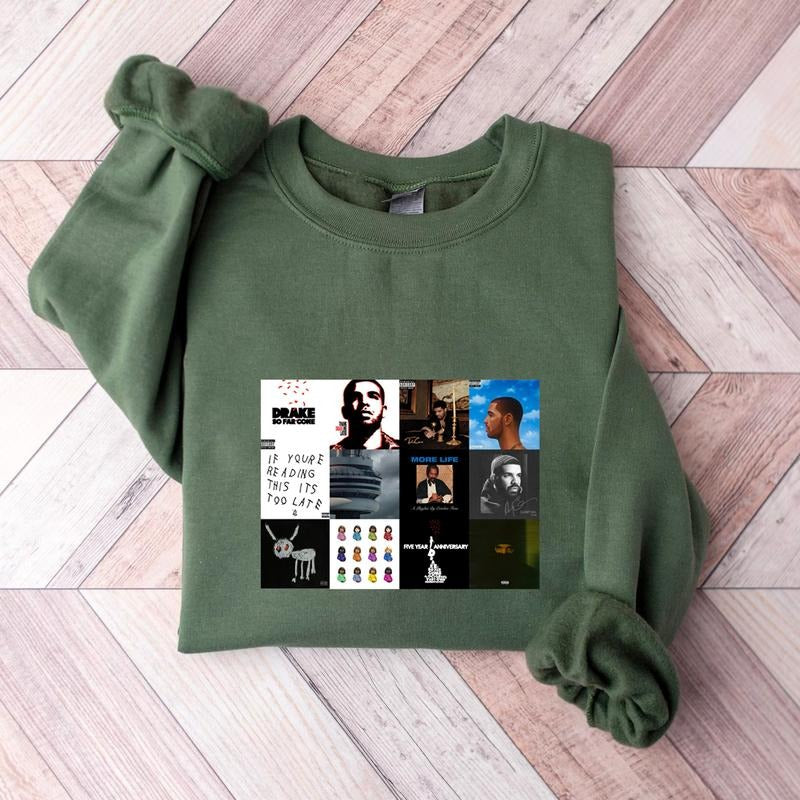 Drake Take 12 Best 12 Albums  T-Shirt, Rapper Vintage Sweatshirt Hoodie T-shirt
