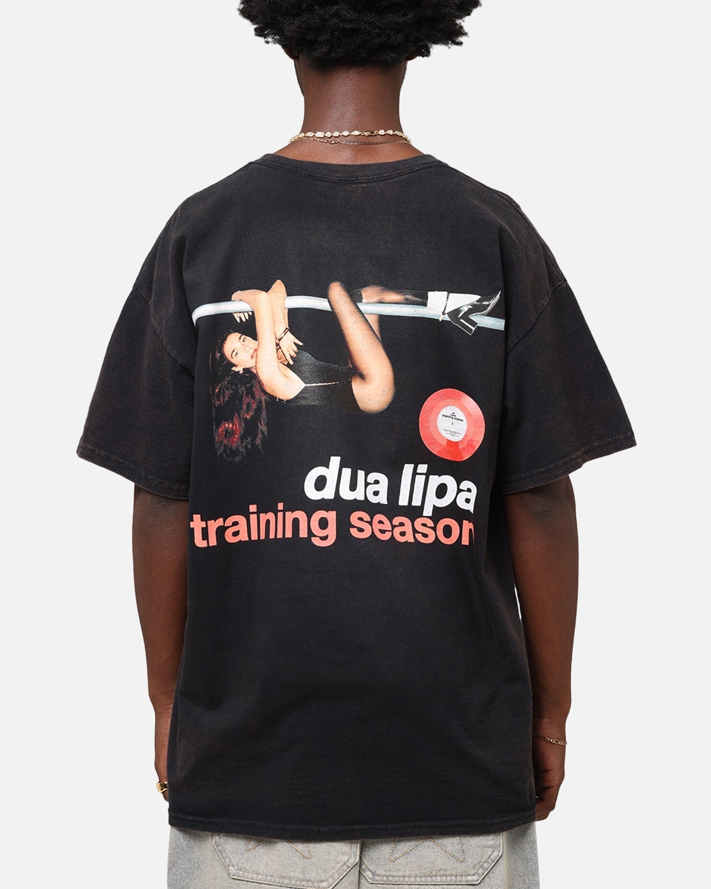 Dua Lipa Training Season T-Shirt Black Vintage